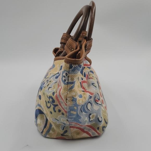 Fossil Floral Paisley Canvas Satchel Bag - Picture 3 of 9